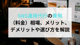 SNS運用代行の費用（料金）相場、メリット、デメリットや選び方を解説