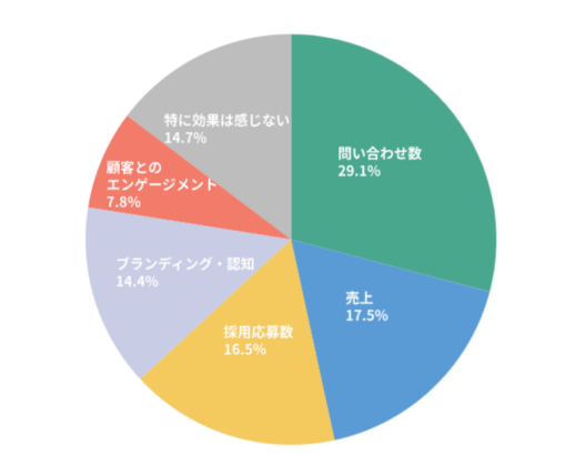 SNS運用で効果を感じている点_グラフ