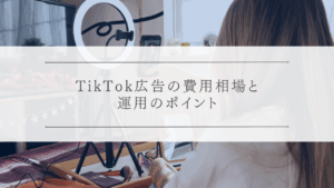TikTok広告の費用相場と運用のポイント